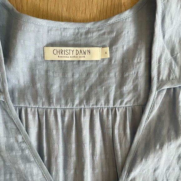 Christy Dawn Dawn Dress Size Small Pale Sky Blue Basketweave - Picture 3 of 3